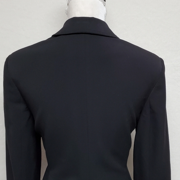VINTAGE 1990s The Limited Stretch Black Fitted Blazer Lapel Collar Fully Lined - Picture 10 of 13